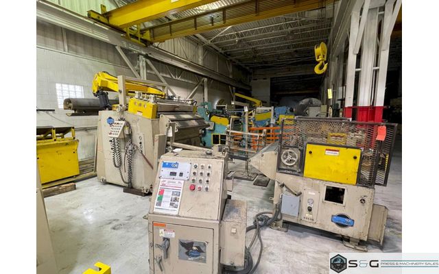 15,000 lbs x 48" Coe Press Equipment Used Servo Coil Feed Line For Sale including Retrofit Servomaster 6 Feed Controls