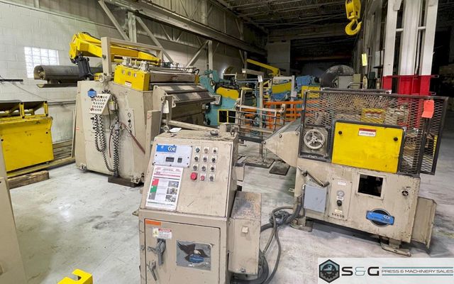 15,000 lbs x 48" Coe Press Equipment Used Servo Coil Feed Line For Sale including Retrofit Servomaster 6 Feed Controls