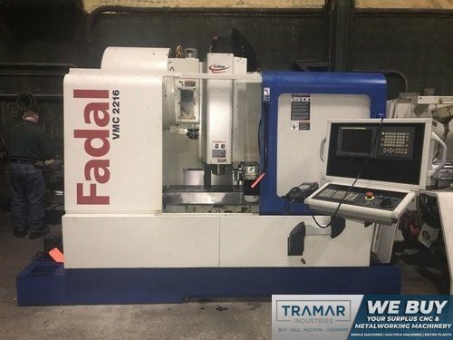 FADAL VMC 2216HT CNC VERTICAL MACHINING CENTER w/Fanuc 18iMB5, 10K Spindle, 24 Side Mount ATC, 40 Taper, 4th Axis Rotary VH65, Rigid Tap, 2006