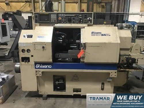 MIYANO BND34S3 CNC LATHE w/Fanuc 18T, Barfeed, C-Axis, Sub Spindle, Live Tooling, 1997