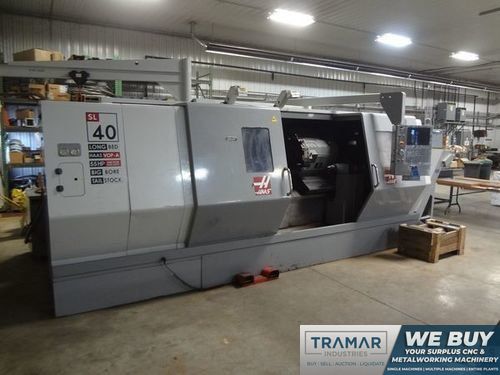 Haas SL40LB, 18" Chk, 7" Bore, 89" Ctrs, 40" Sw, 55 HP, 10 ATC, Holders, VOP-A, Low Hrs, 2007