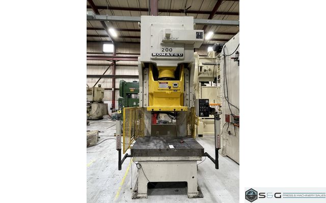 200 ton Komatsu Single Point Gap Mechanical Metal Stamping Press #OBS200-2, Year 1986