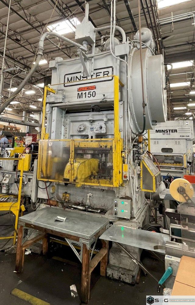 150-ton Minster P2-150-48 "Piece-Maker" Highspeed Mechanical Metal Stamping Press For Sale, Year 1980