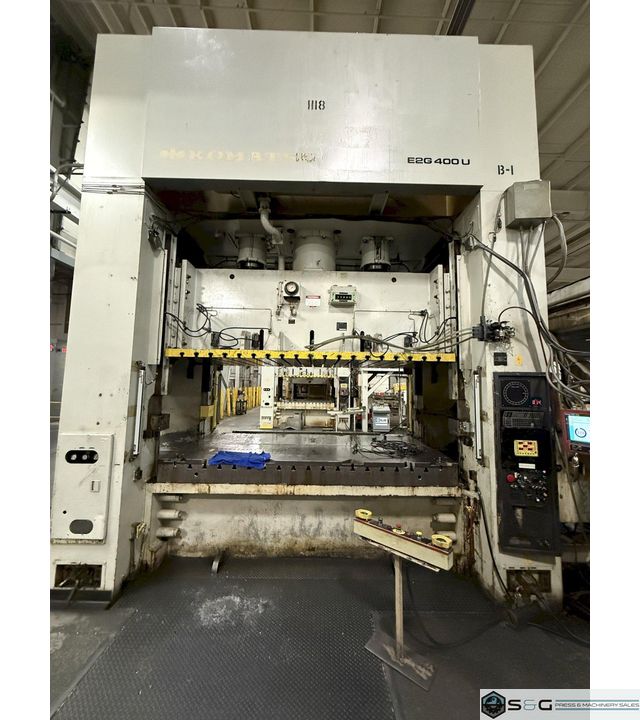 400-ton Komatsu Model# E2G-400 Used Straight Side Mechanical Stamping Press For Sale