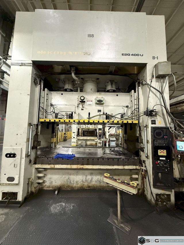 400-ton Komatsu Model# E2G-400 Used Straight Side Mechanical Stamping Press For Sale