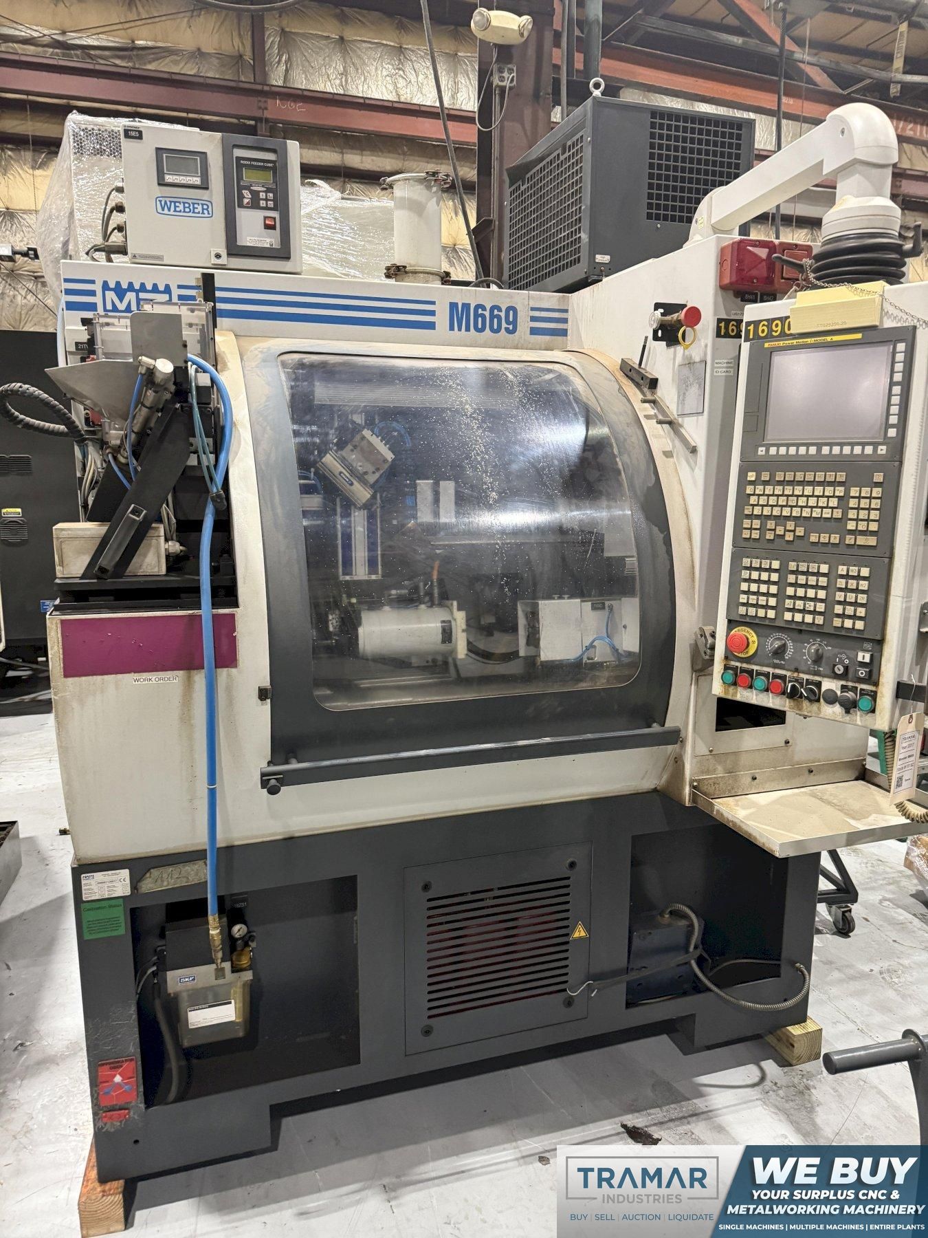 2017 Monnier Zahner M669 Used CNC Head & Tip Whirling Machine For Sale