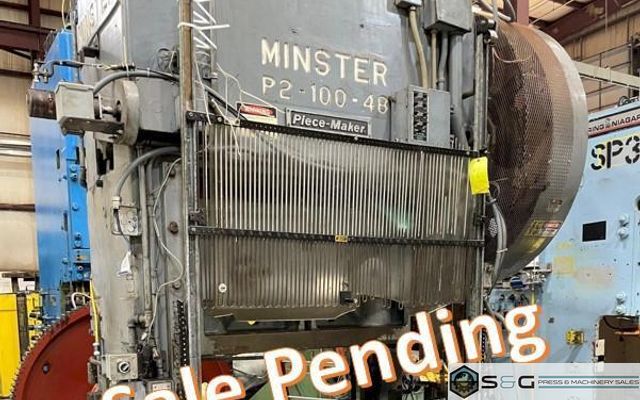 100 ton Minster P2-100-48 Piece-Maker High Speed Mechanical Metal Stamping Press