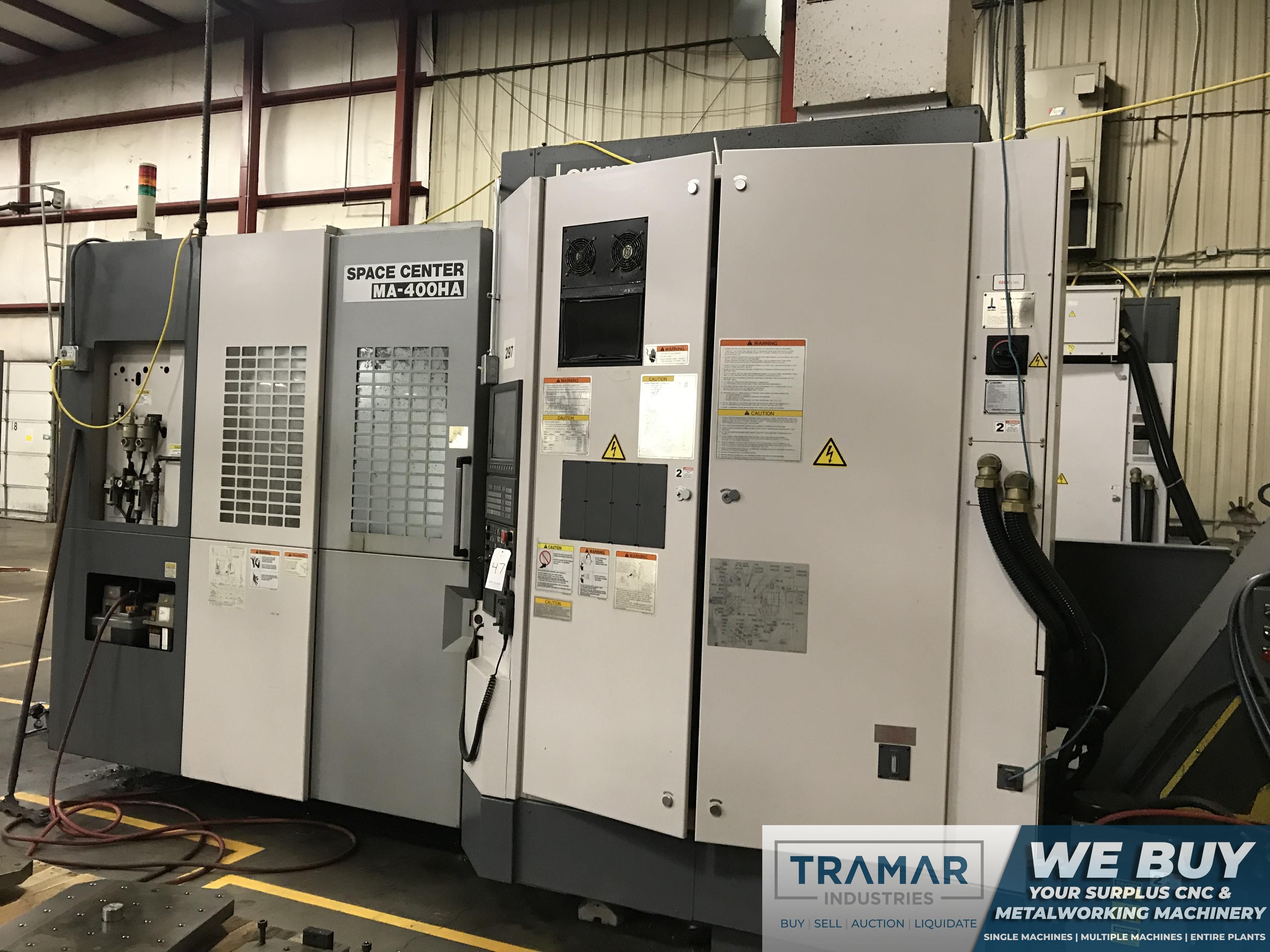 Okuma MA-400HA CNC Horizontal Machining Center, OSP P200M, 15K Spindle, Full 4th Axis, Hi-Pressure CTS, 15.75