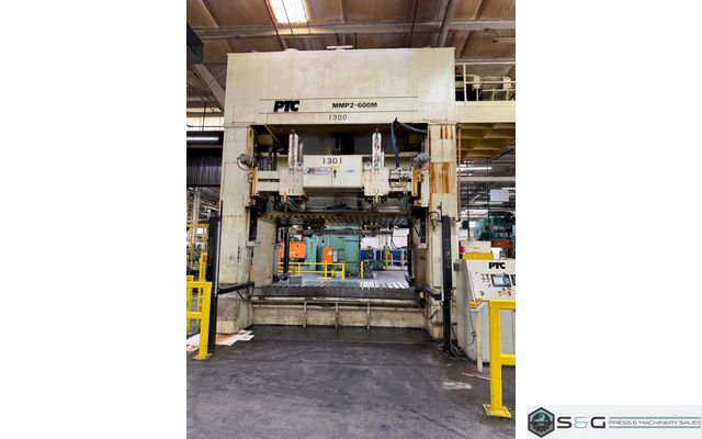 600 ton PTC Transfer / Progressive Die Press Model MMP2-600M Straight Side Mechanical Press For Sale, Year 2003