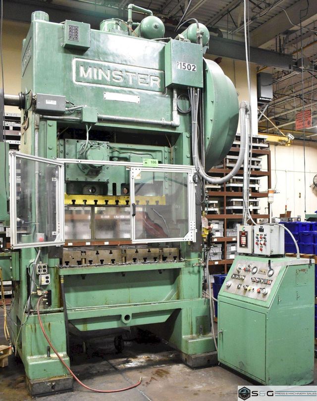 150 Ton Minster P2-150-54 Piece-Maker Highspeed Mechanical Stamping Press, Refurbished in Process