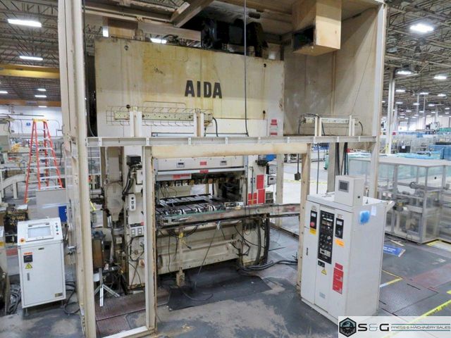 220 ton Aida NS1-2000(2) Used Single Point Eccentric Geared Straight Side Press, Year 2001