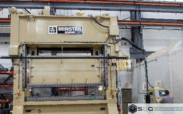 600 ton Minster Hevistamper E2-600-144-60 Straight Side Press, New in 1996 Rebuilt