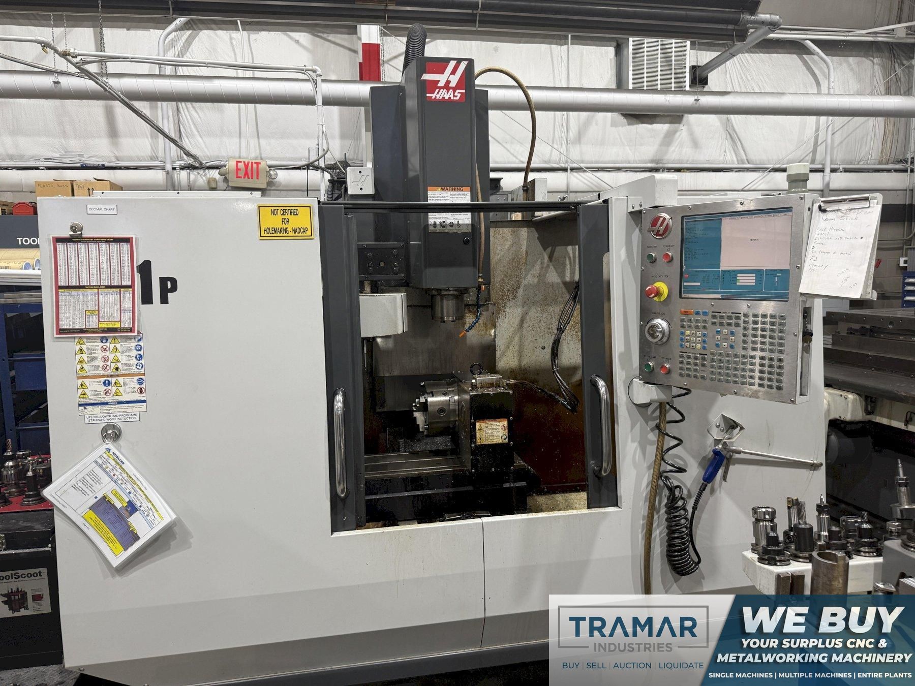 2012 Haas TM-1P w/4th Axis Used CNC Vertical Machining Center For Sale