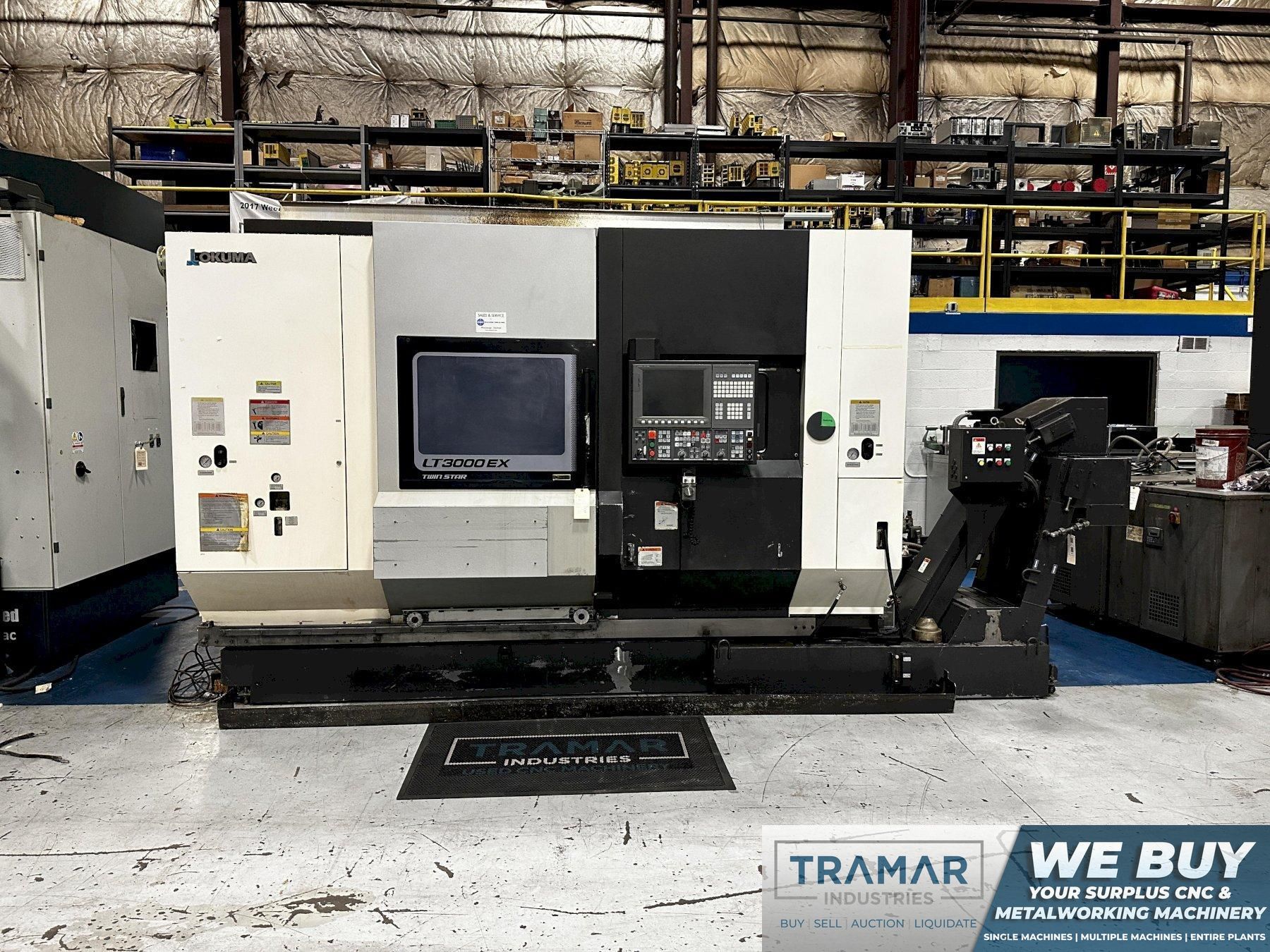 Okuma LT3000EX-2MY Used Twin Spindle Twin Turret CNC Lathe For Sale - 2013
