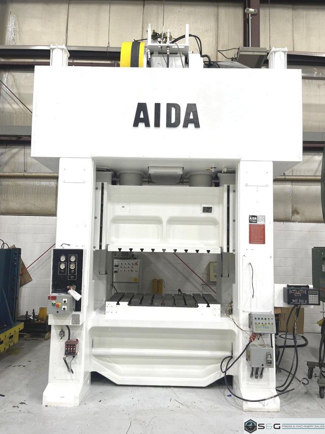 200 ton Aida Straight Side Mechanical Metal Stamping Press For Sale Model # NL2-200, Year 1986