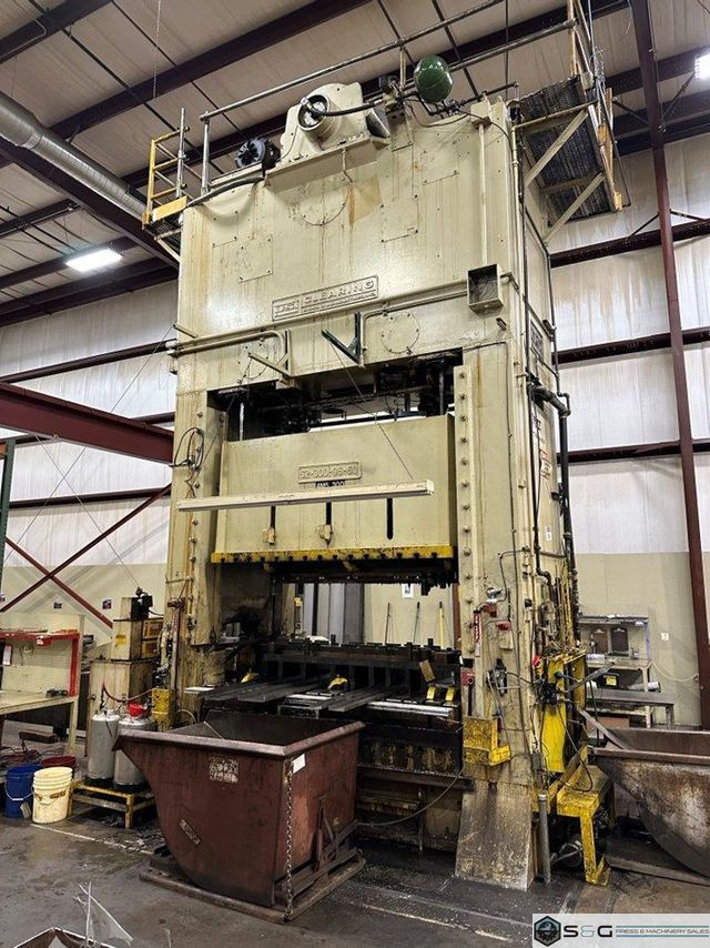 300-ton Clearing S2-300-96-60 Used Straight Side Metal Stamping Press For Sale (2) Available