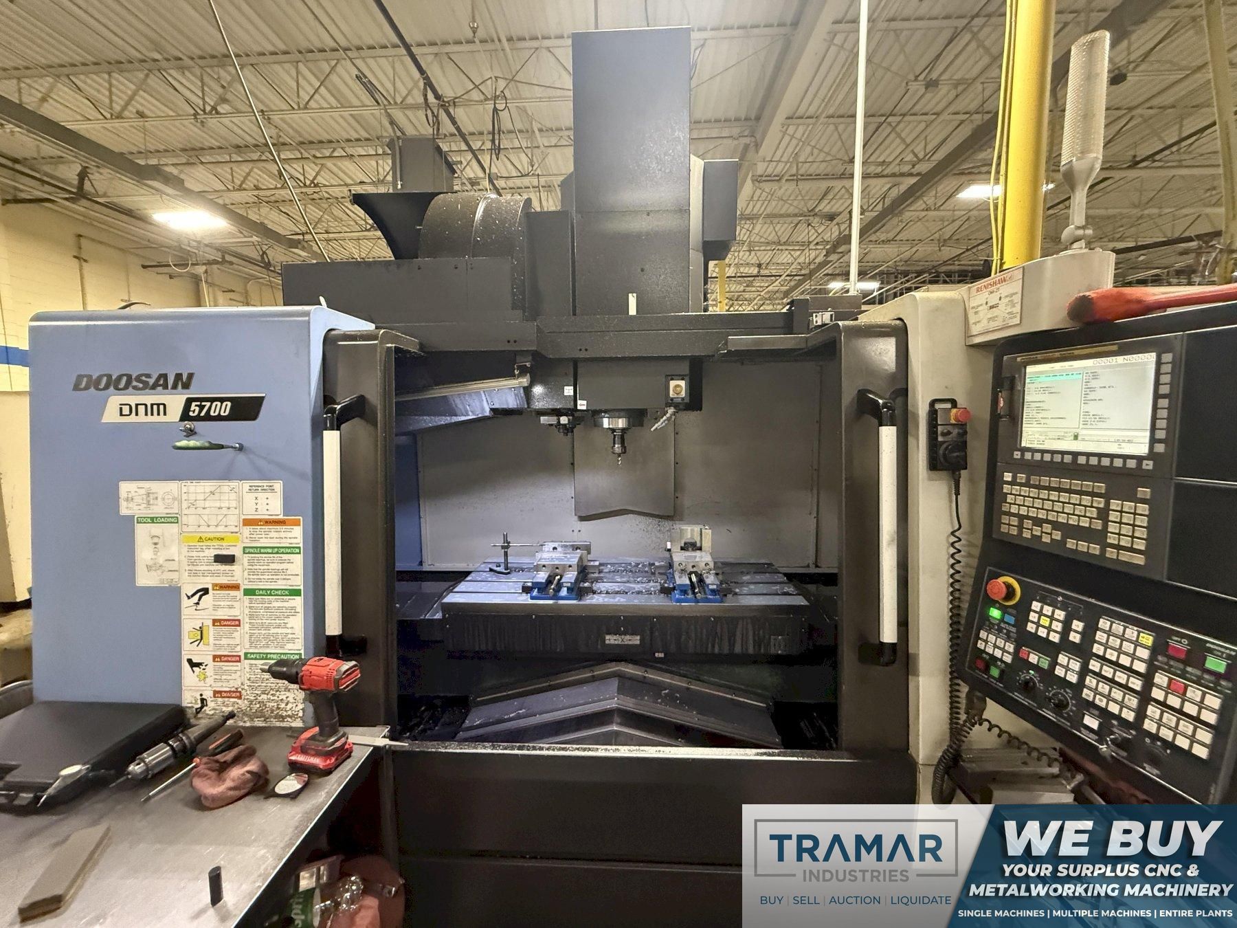 Used Doosan DNM 5700 CNC Vertical Machining Center For Sale 2017