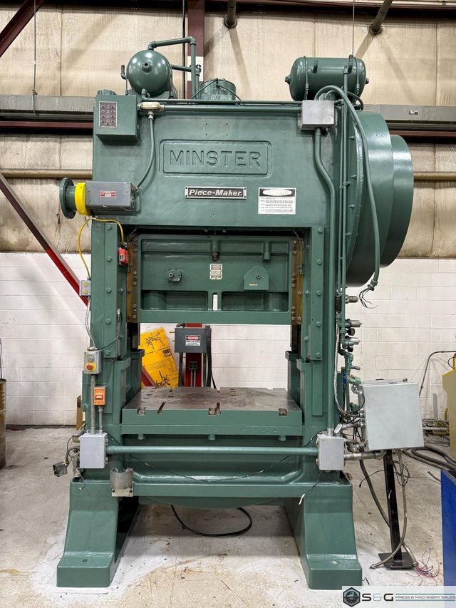 100 ton Minster Press Model P2-100-48 "Piece-Maker" High Speed Mechanical Metal Stamping Press For Sale, Recondition in Process!
