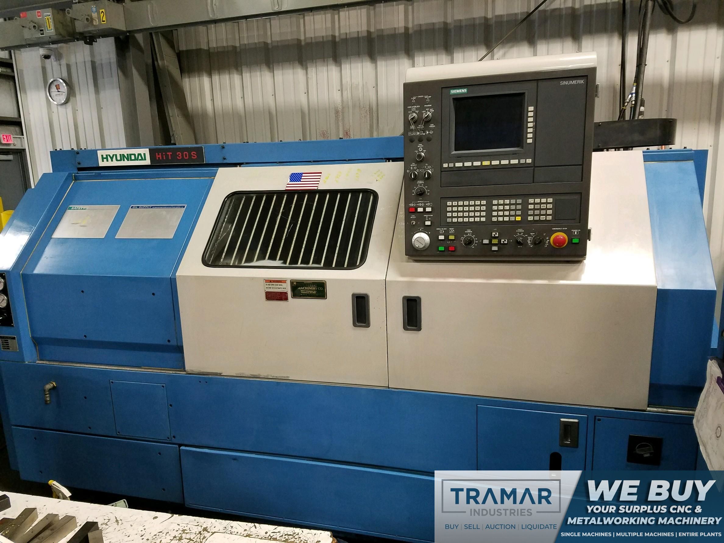 Hyundai HiT30S CNC Lathe, Siemens Sinumerik Control, 12