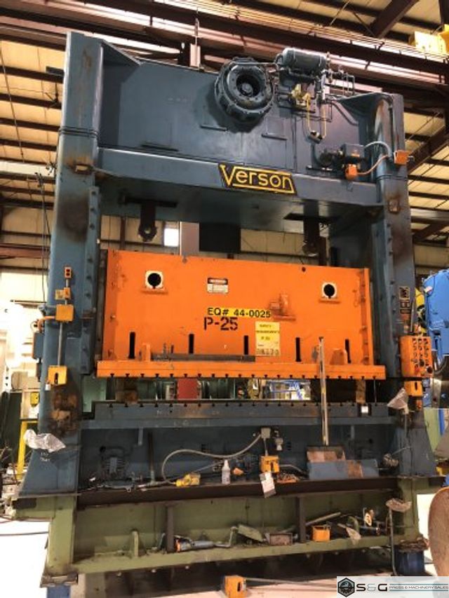 400 Ton Verson S2-400-132-60 Straight Side Mechanical Metal Stamping Press