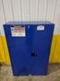 2 DOOR JUSTRITE HAZARDOUS MATERIALS STORAGE CABINET, 43” X 18” X 65” HIGH: YOBRO #24504