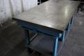 3' X 6' X 6" CUSTOM STEEL TABLE ON STAND: STOCK #75570