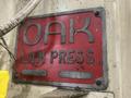 60 TON OAK MODEL #30-LP-60-604 STRAIGHT SIDE PRESS, STROKE 2", 80-240 SPM: YOBRO #26050