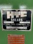 10' X 1/4" HTC MODEL 250-10A HYDRAULIC POWER SQUARING SHEAR. STOCK # 0684224.