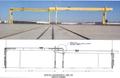 80/40 TON X 195' X 59' LIFT NORTH AMERICAN IND DOUBLE LEG ROLLING GANTRY CRANE: STOCK #14494