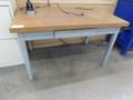 Work Desk w Metal Frame w Contents- Auction Item