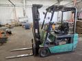 3,700 LB MITSUBISHI FB20NT-AC ELECTRIC FORKLIFT W/ CHARGER. STOCK # 0670325.