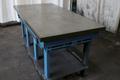 3' X 6' X 6" CUSTOM STEEL TABLE ON STAND: STOCK #75570