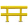 (42) 10' LONG x 26" HIGH IDEAL SHIELD TWO LINE PLASTIC COATED HEAVY DUTY GAURDRAIL BARRIER: YOBRO #24873