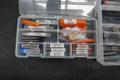Perishable Cutting Tools, Some Carbide: Taps, Drill, Milling Cutters in 2 Divider Boxes- Auction Item