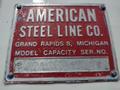 6,000 LBS X 42" AMERICAN STEEL LINE MODEL #1000 MOTORIZED UNCOILER / COIL REEL. STOCK # 0951423