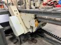 USED HYD-MECH 30" X 25" FULLY AUTOMATIC VERTICAL TILT FRAME BANDSAW MODEL V-25APC-120 WITH 62' OF POWERED CONVEYOR, Year: 2014