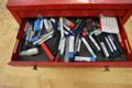 Huot Index (5) Drawer with Taps, Reamers, Insert Cutters, Boring Tools, etc..- Auction Item