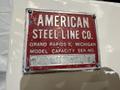 6,000 LBS X 42" AMERICAN STEEL LINE MOTORIZED UNCOILER STOCK# 3458