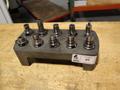 BT30 Tool Holders (10pcs) in Plastic Tool Caddy, Most Are Nikken SKN10B Collet Type Holders- Auction Item