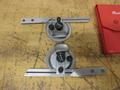 Etalon 14" Vernier Caliper, (2) Mitutoyo Protractors, Fowler 1" Travel Indicator, Mag Base Indicator Holder, SPI Radius and Surface Finish Gages- Auction Item