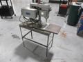 SpeedyCut ST-0 Tapping Machine with 5" Throat W/ Foot Pedal, Mounted On Metal Table