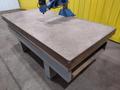PORTER-CABLE ROUTER W/ HD GUIDE ARM ON 8' X 4' X 10" STARRETT CRYSTAL PINK GRANITE SURFACE PLATE: STOCK #19044