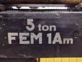 5 TON 10,000 LBS KONE MODEL #FEM 1AM POWER CABLE HOIST WITH TROLLEY: STOCK #18668