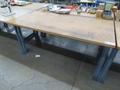 Work Bench, Wood Top, Metal Frame- Auction Item
