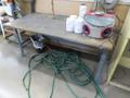 Work Bench w Metal Frame w No Contents- Auction Item