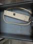 Metal Work Desk with Drawers w Sliding Door and Contents w Light- Auction Item