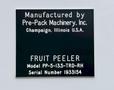 Pre-Pack Machinery Fruit Peeler  |  Model: PP-5-13.5-TRD-RH