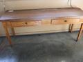 Wooden Shop Desk, 2 Drawers- Auction Item