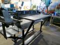 22 Ga. x 4 ft Roper Whitney Connecticut Bench Brake and 18" Lockformer Manual Cleatbender - Steel Stand made by previous Owner
