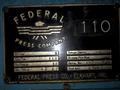 110 TON FEDERAL OBI BACK GEARED STAMPING PRESS, 5" STROKE: STOCK 16271